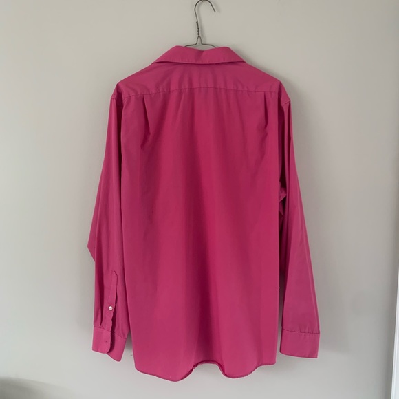 (2) Men’s Arrow Fitted Shirts 16.5 34/35 Deep pink and sateen bright violet NWT - Picture 2 of 9